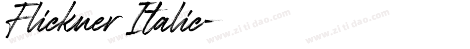 Flickner Italic字体转换